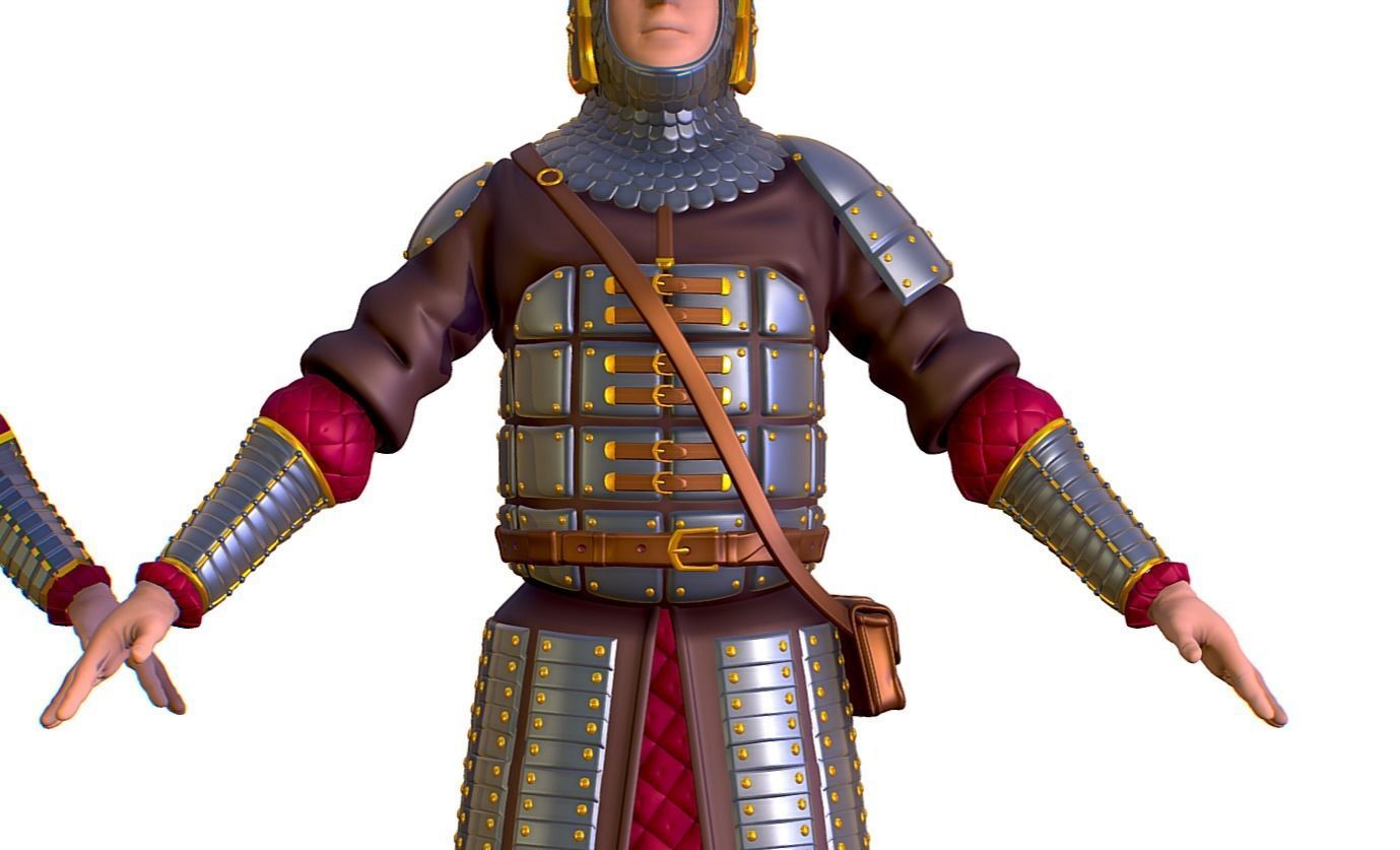 Subdivision 3D Men The Light Knight Low-poly 3D model_12