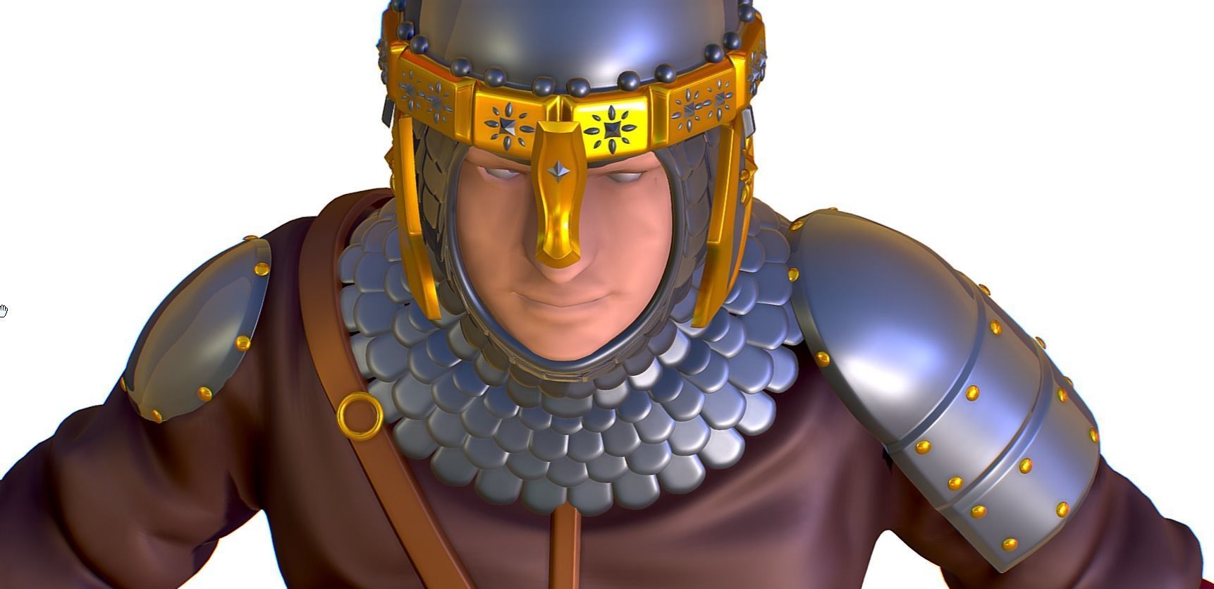 Subdivision 3D Men The Light Knight Low-poly 3D model_7