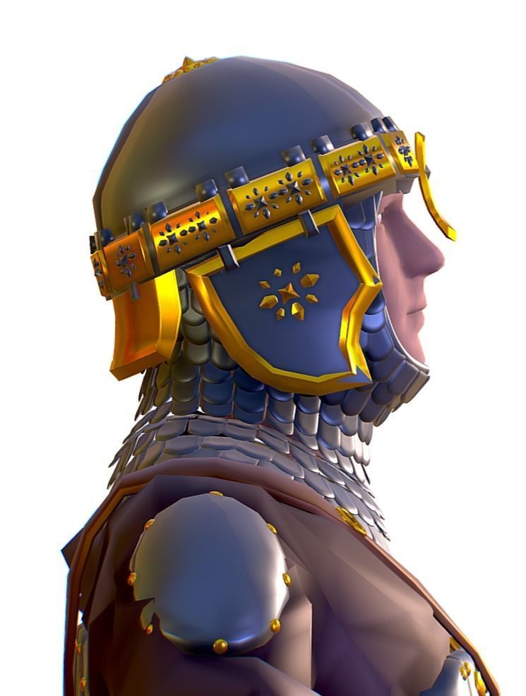 Subdivision 3D Men The Light Knight Low-poly 3D model_5