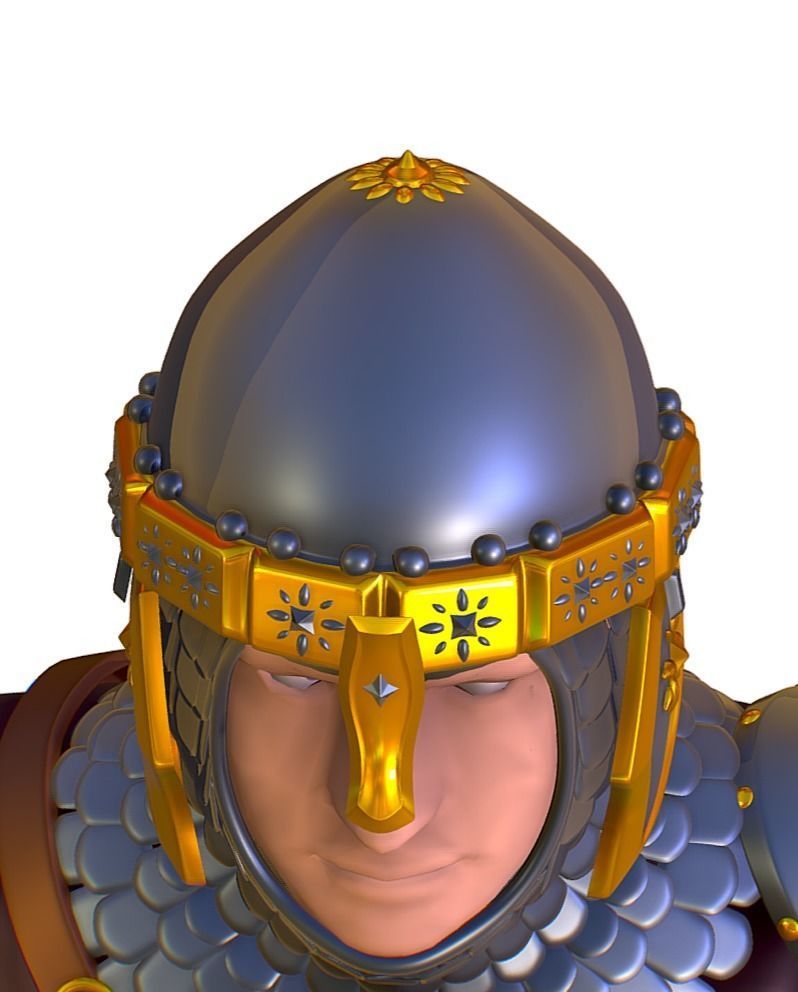 Subdivision 3D Men The Light Knight Low-poly 3D model_4