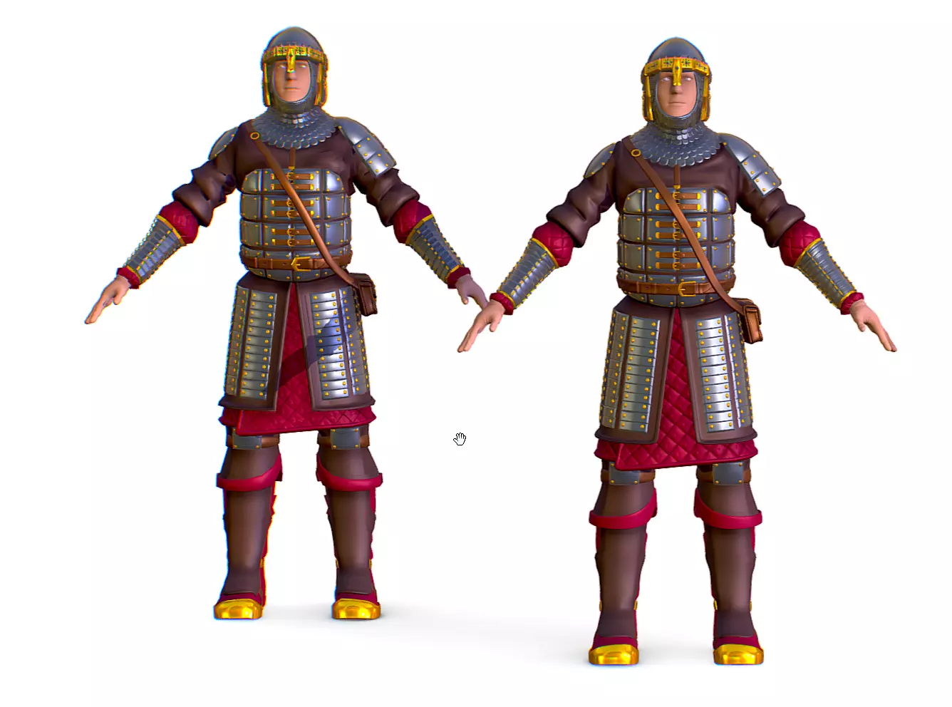 Subdivision 3D Men The Light Knight Low-poly 3D model_0