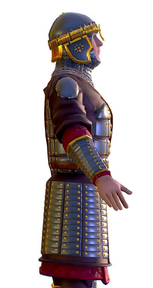 Subdivision 3D Men The Light Knight Low-poly 3D model_6