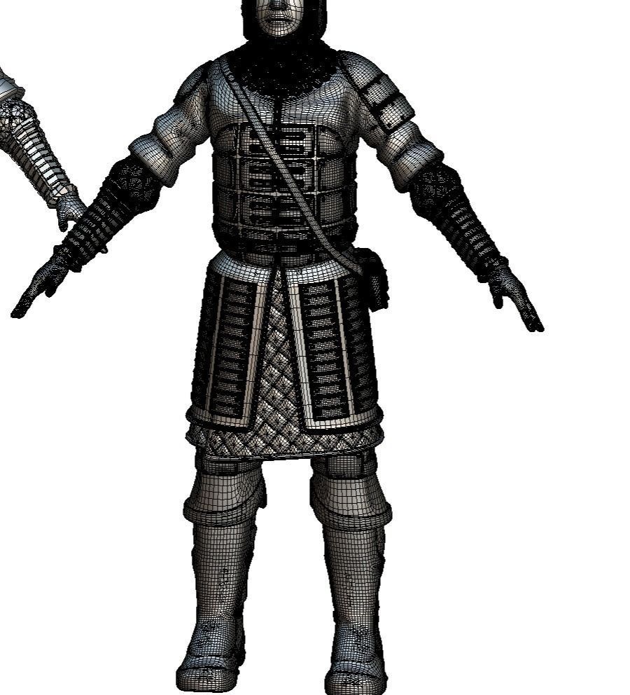 Subdivision 3D Men The Light Knight Low-poly 3D model_17