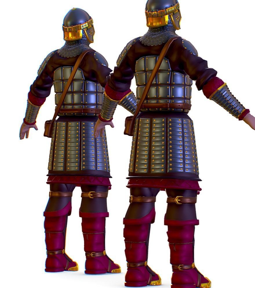 Subdivision 3D Men The Light Knight Low-poly 3D model_2