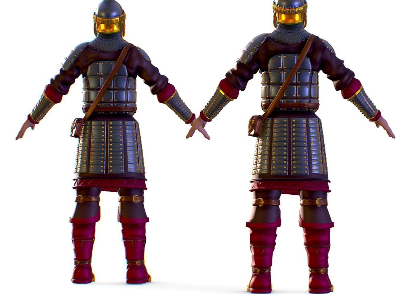 Subdivision 3D Men The Light Knight Low-poly 3D model_13