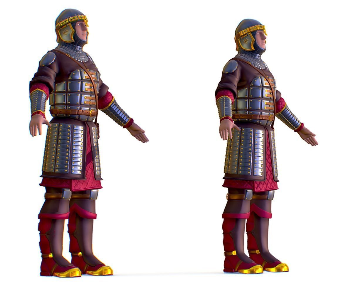 Subdivision 3D Men The Light Knight Low-poly 3D model_1