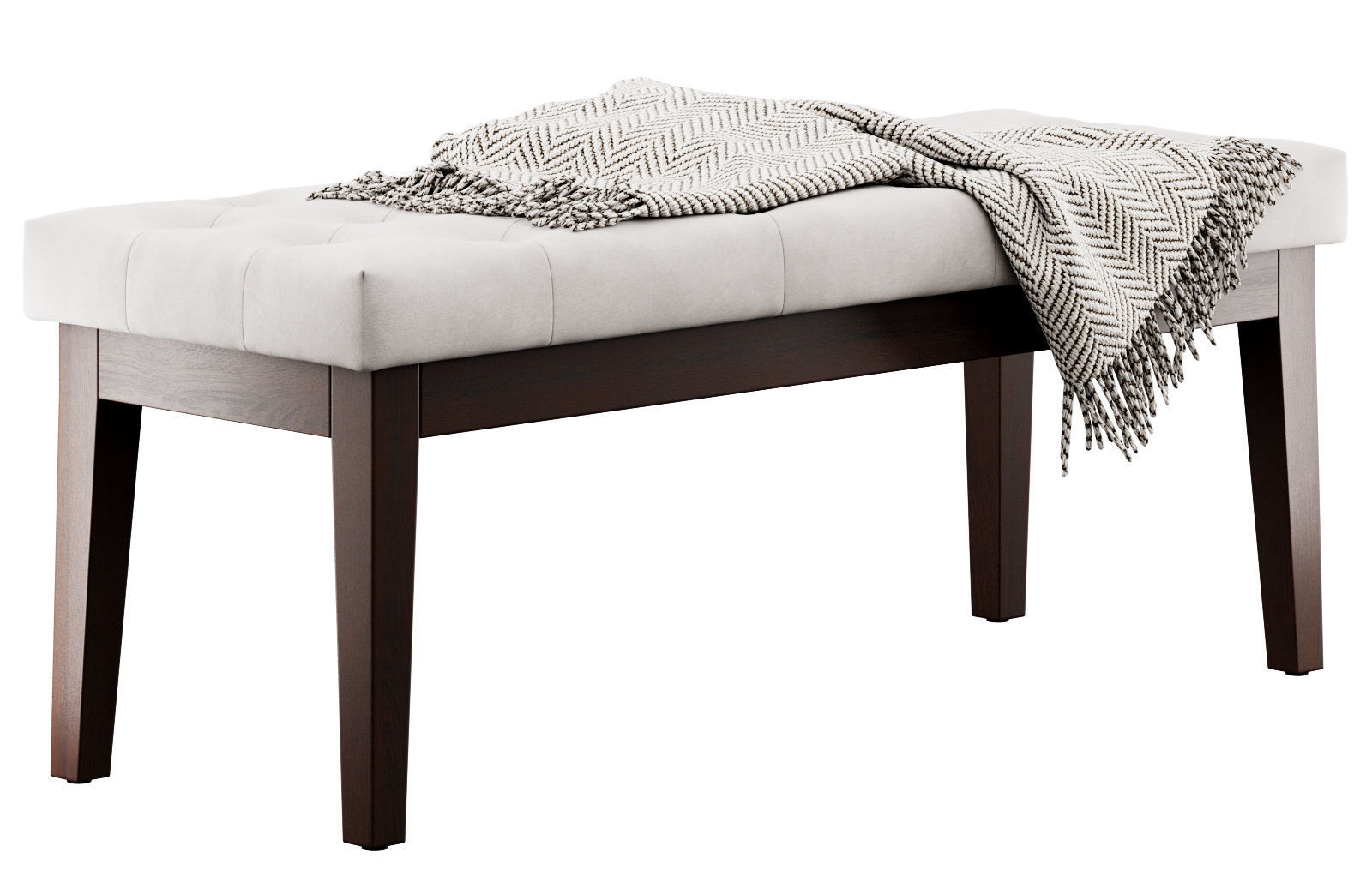 Entryway Wood Bench by HUIMO 3D model_7