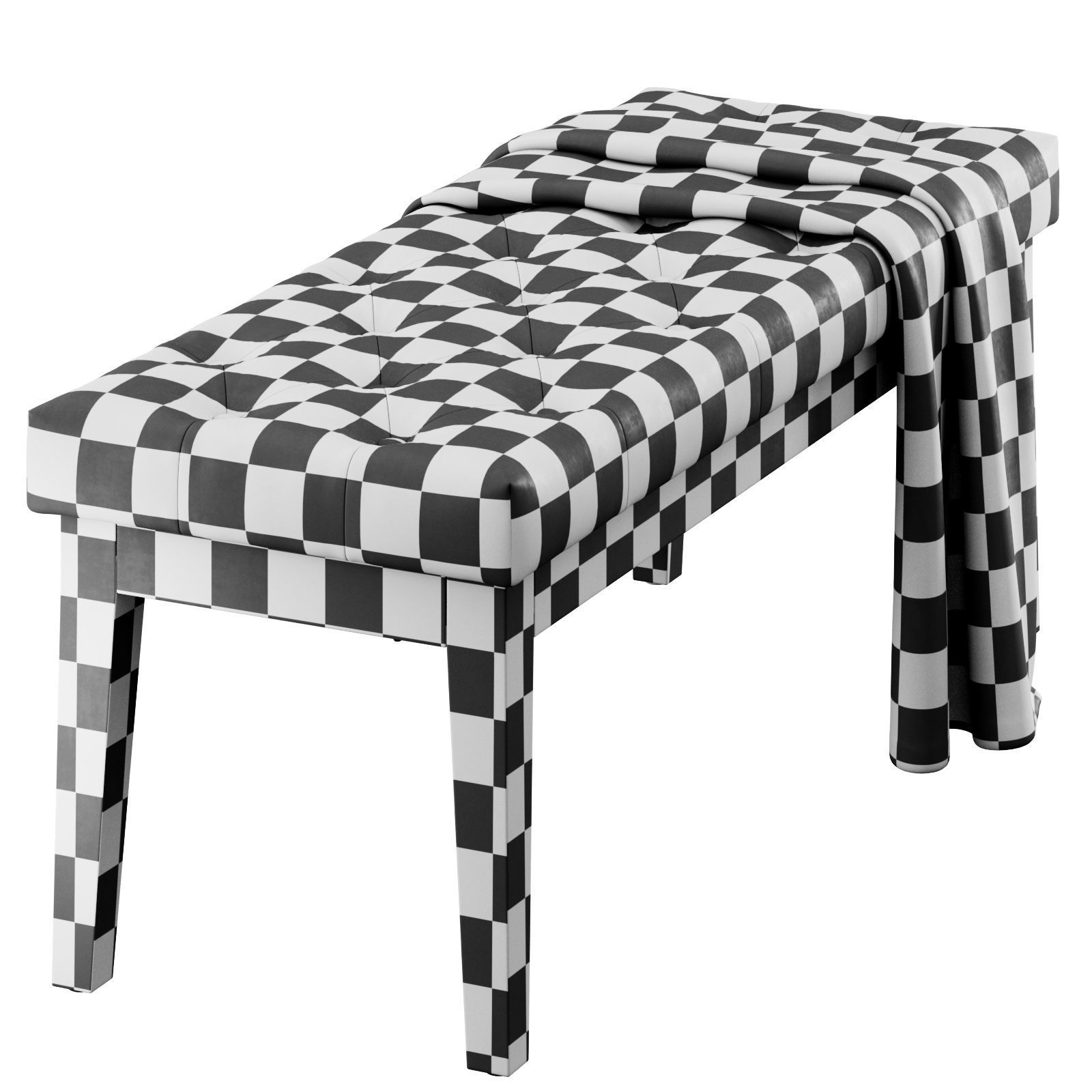 Entryway Wood Bench by HUIMO 3D model_19