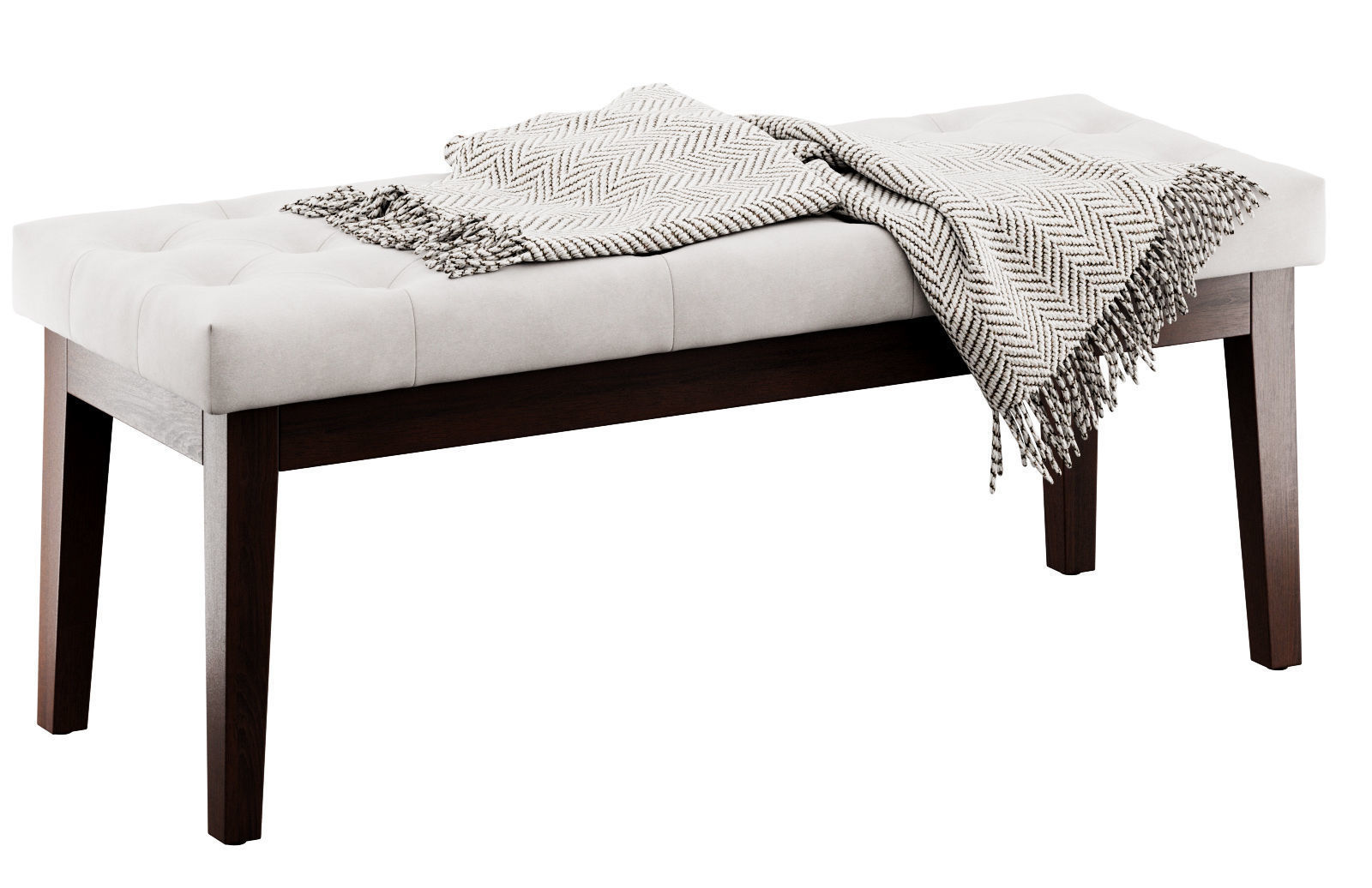 Entryway Wood Bench by HUIMO 3D model_14