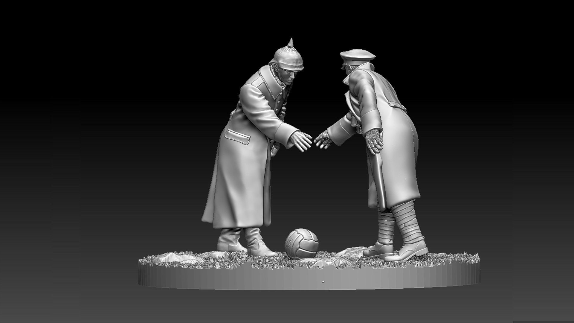 Christmas Truce Memorial 3D print model_29