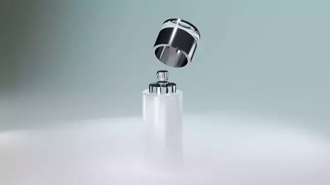 Cream jar pump 3D model 