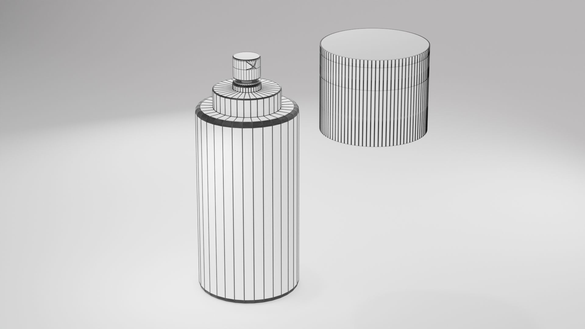 Cream jar pump 3D model Free low-poly 3D model_7