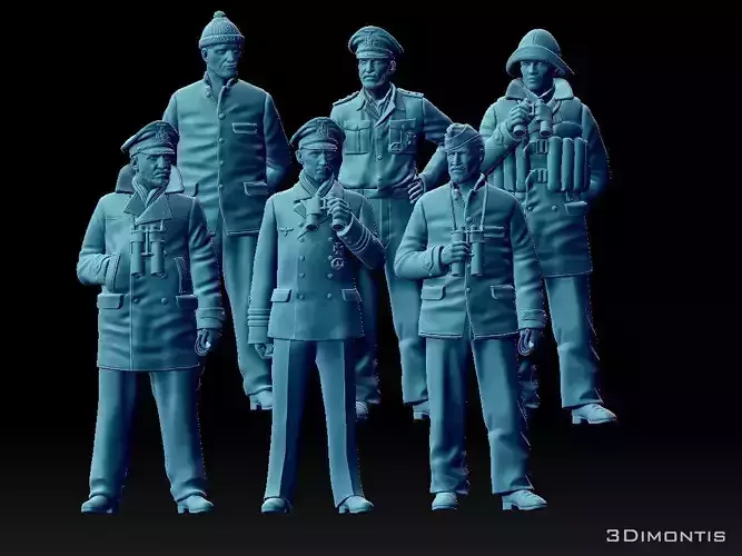 GERMAN sailors U-BOAT ww2 3D print model