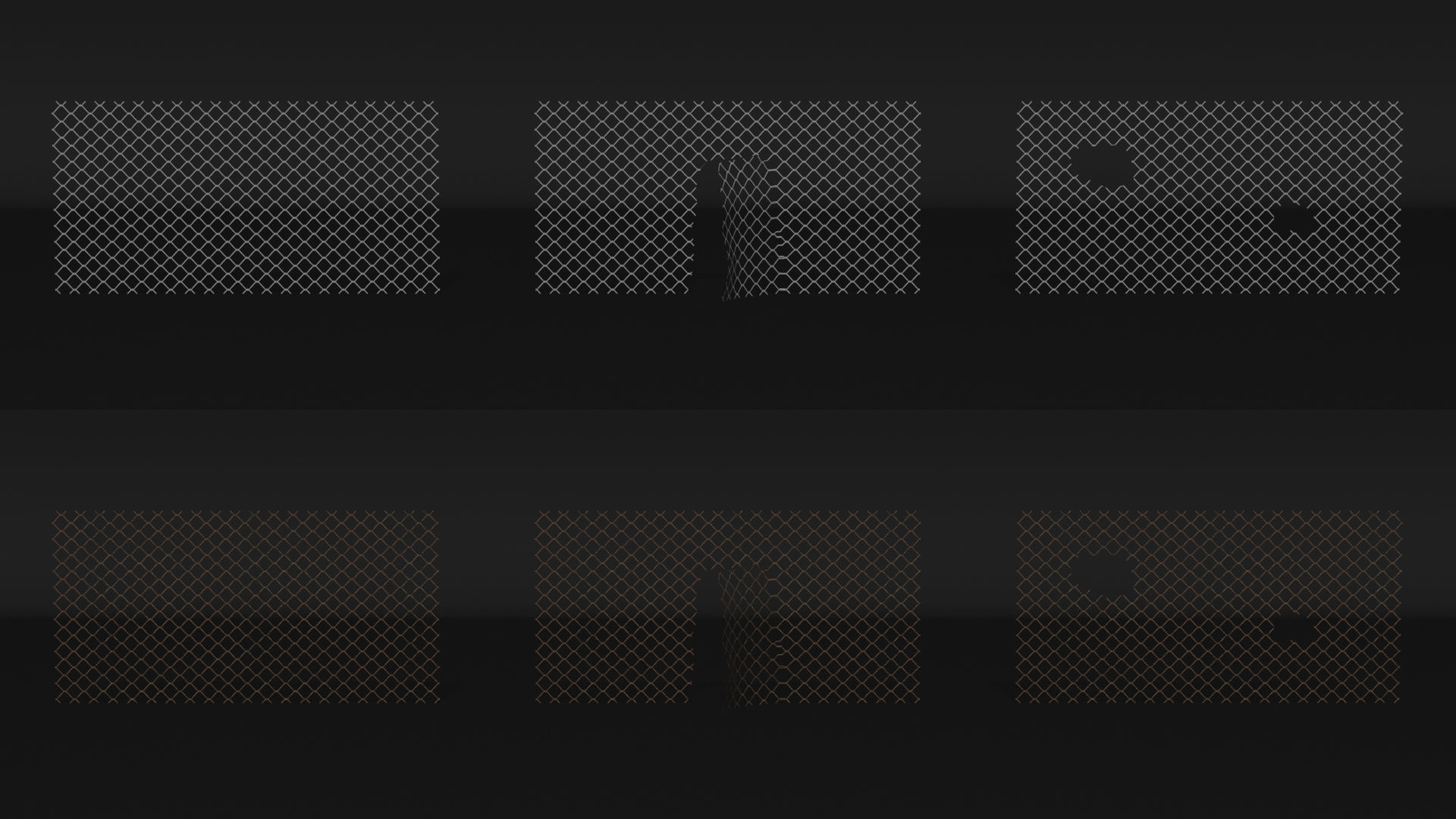 Fence Pack Low-poly 3D model_1