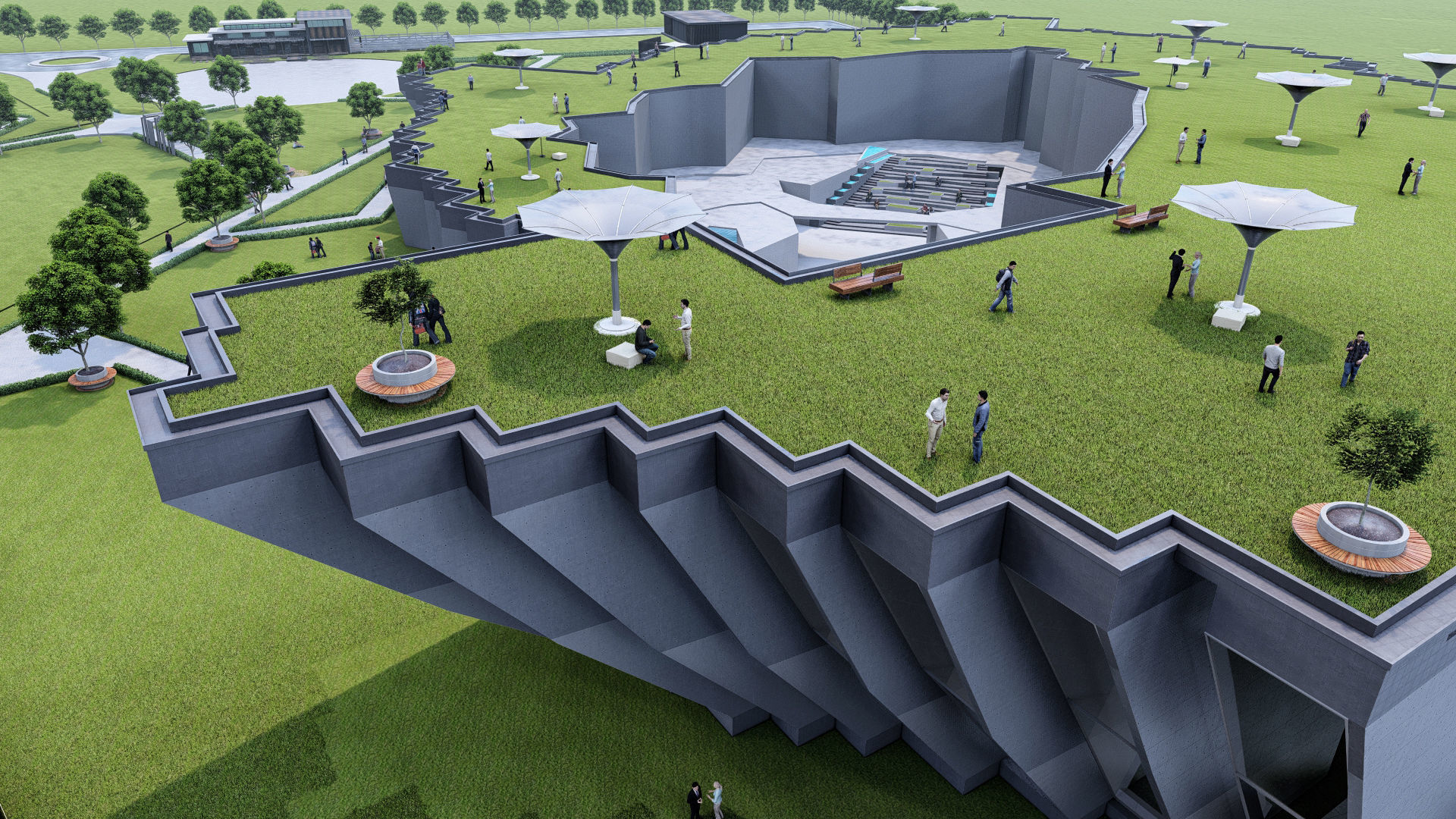 Undergraduate Architecture Museum  3d model  3D model_1