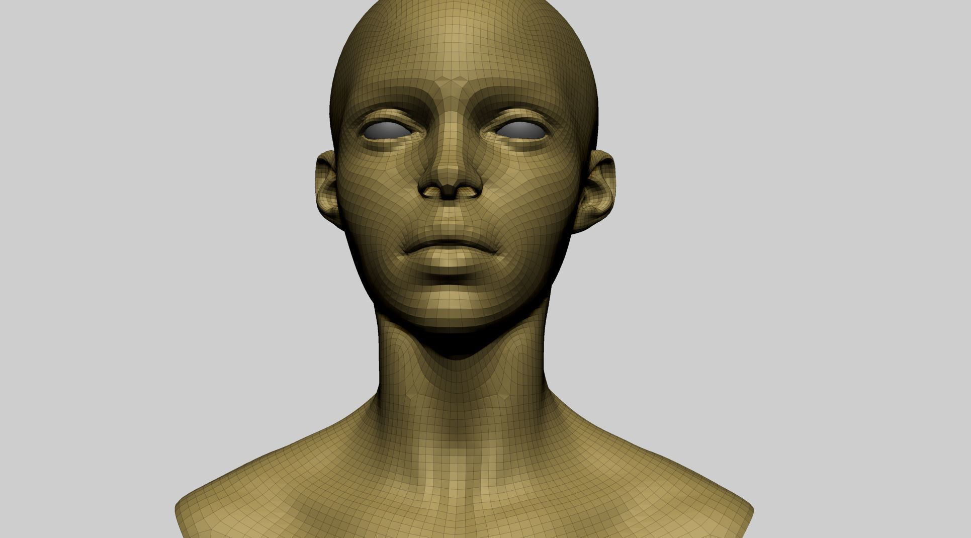 Stylized Female Head C 3D model_11