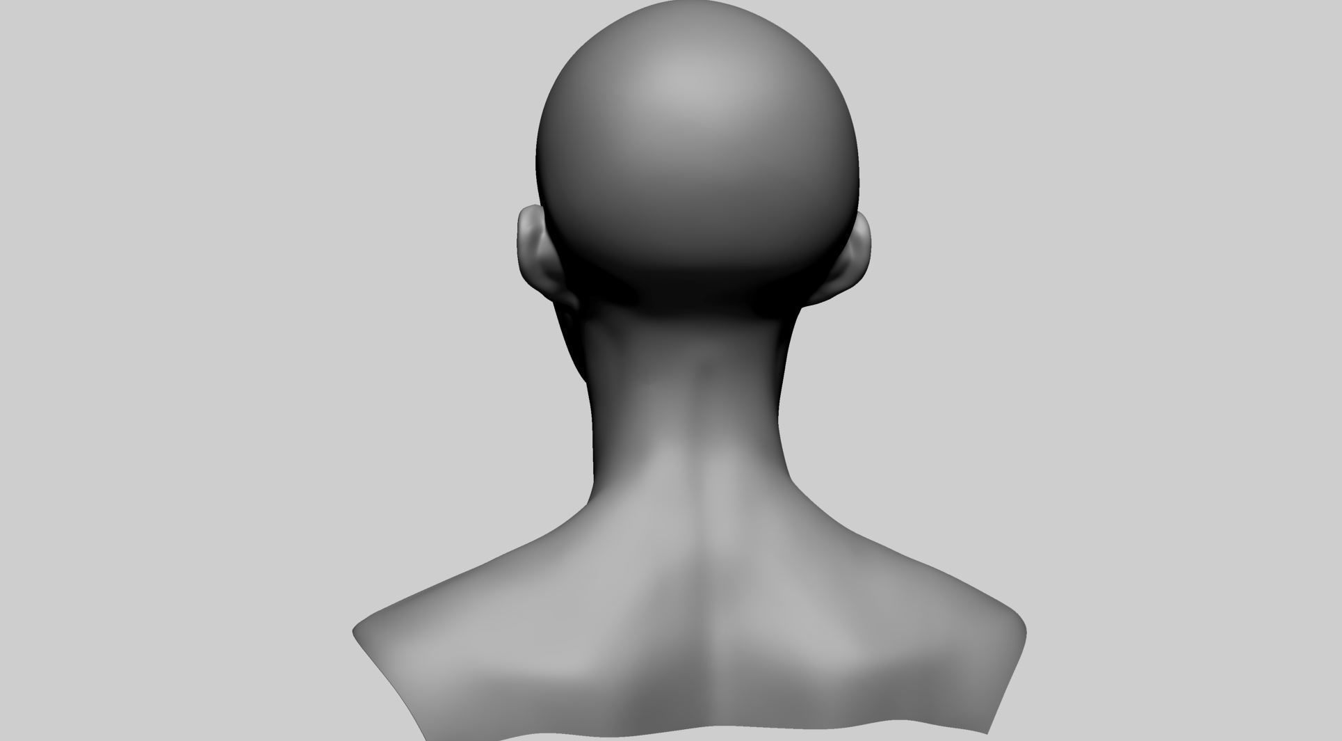 Stylized Female Head C 3D model_3