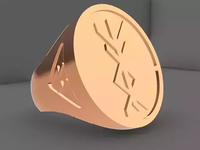 signet with runes 3d model