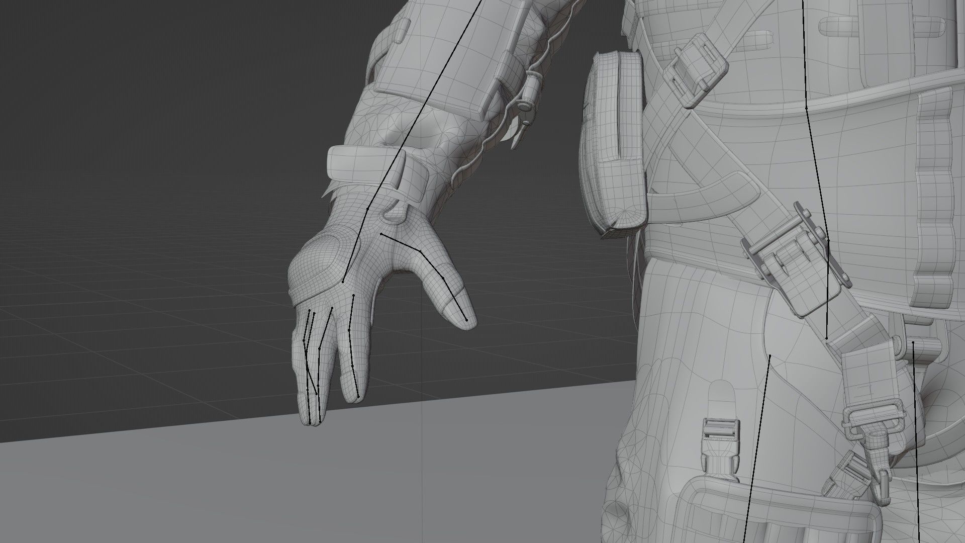 FLIGHT SUIT Fighter Pilot Rigged Low-poly 3D model_34