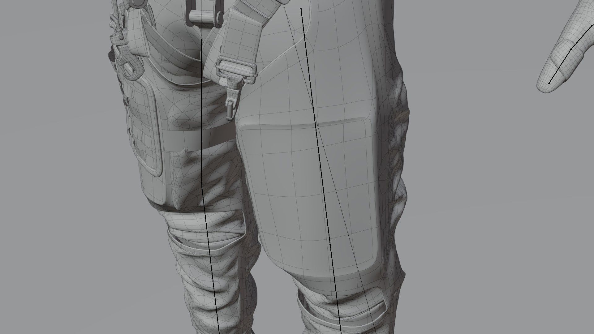 FLIGHT SUIT Fighter Pilot Rigged Low-poly 3D model_28