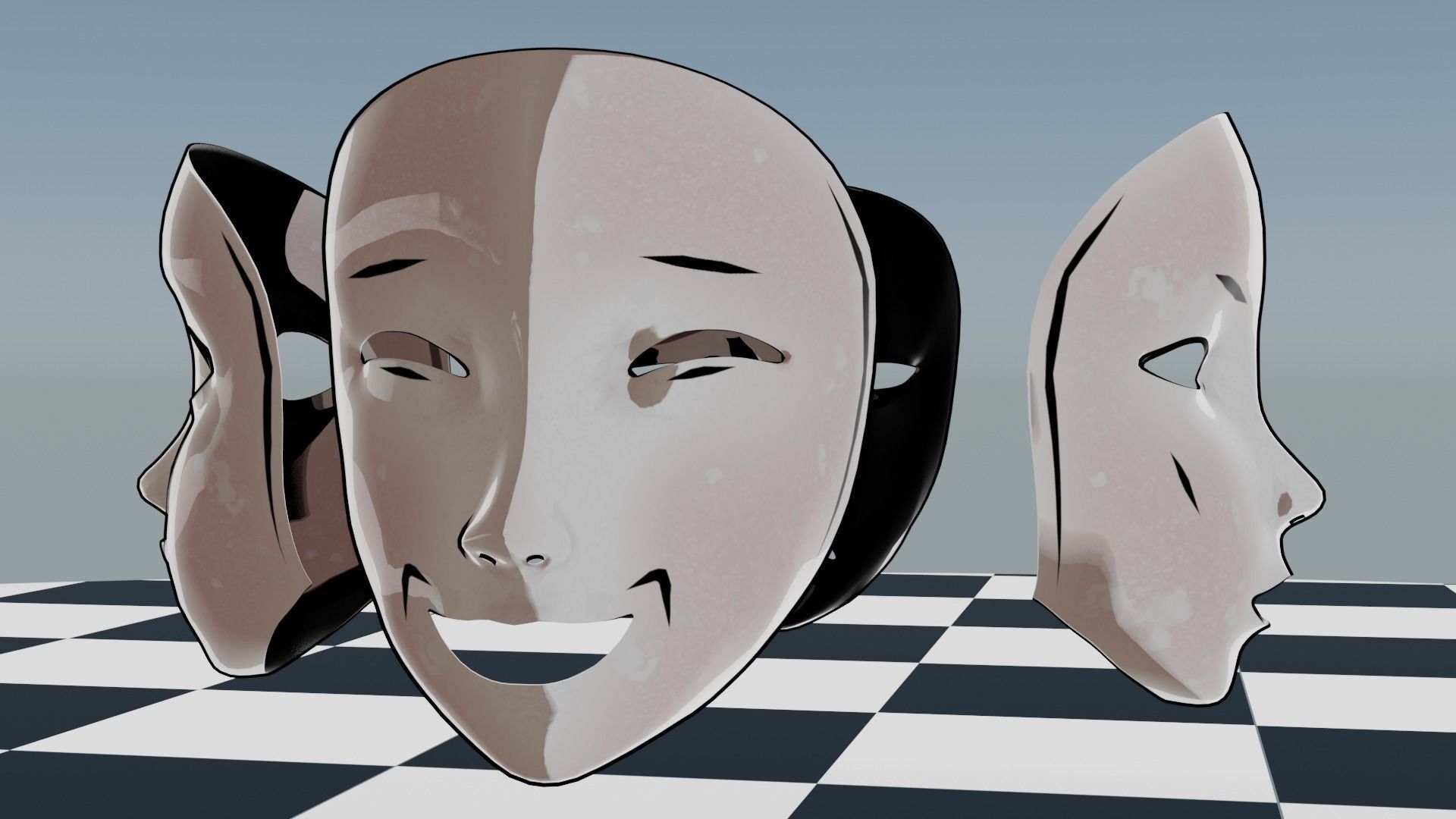 Full-Face Masks Low-poly 3D model_7