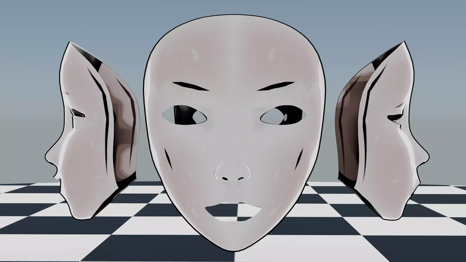 Full-Face Masks Low-poly 3D model_4