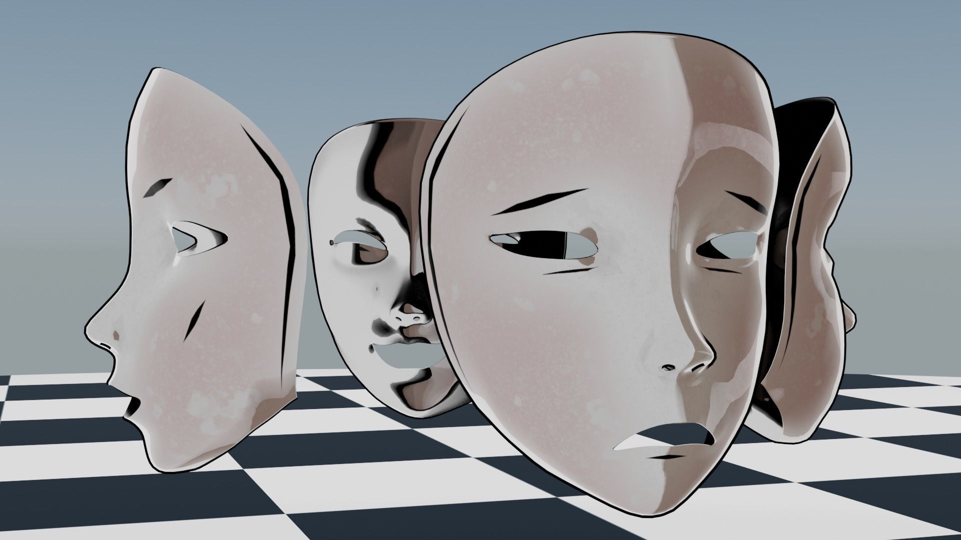 Full-Face Masks Low-poly 3D model_5