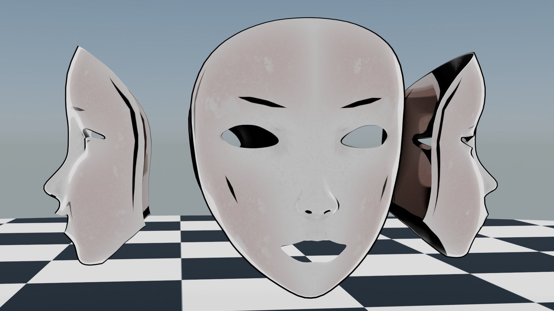 Full-Face Masks Low-poly 3D model_9