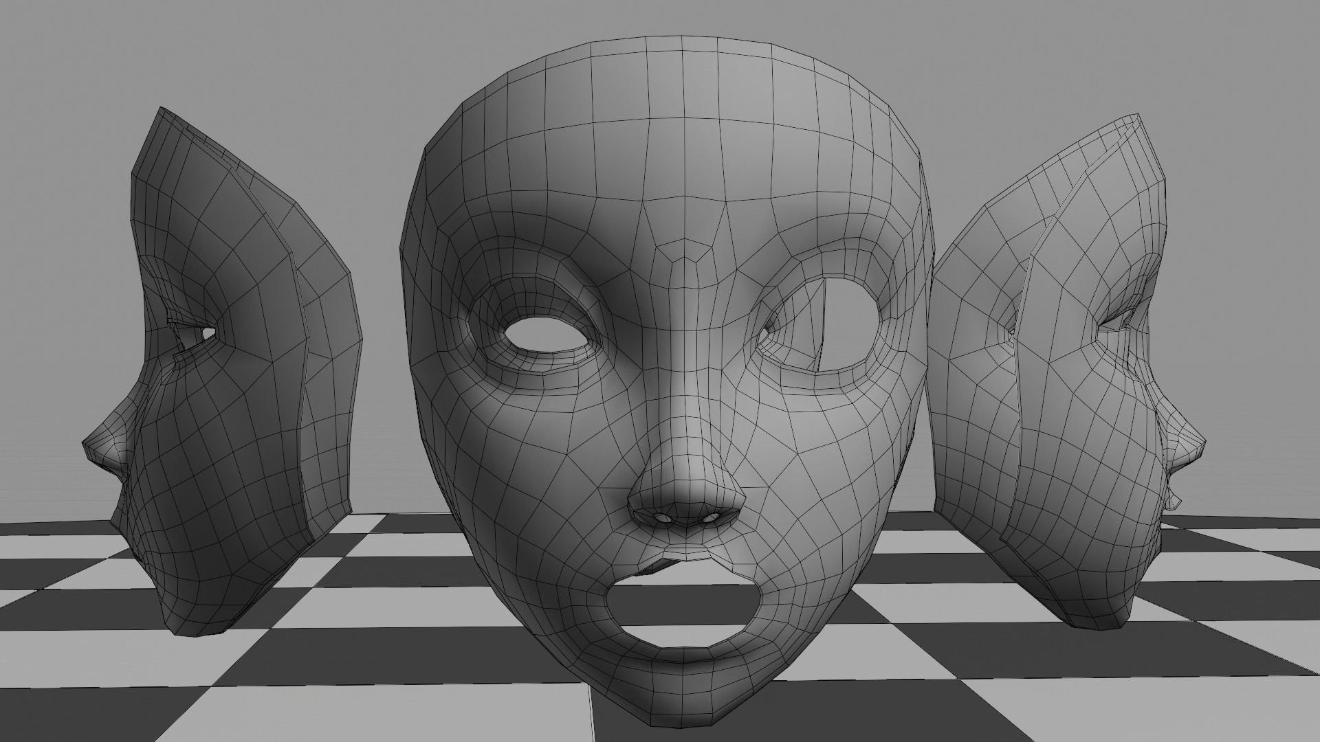 Full-Face Masks Low-poly 3D model_11