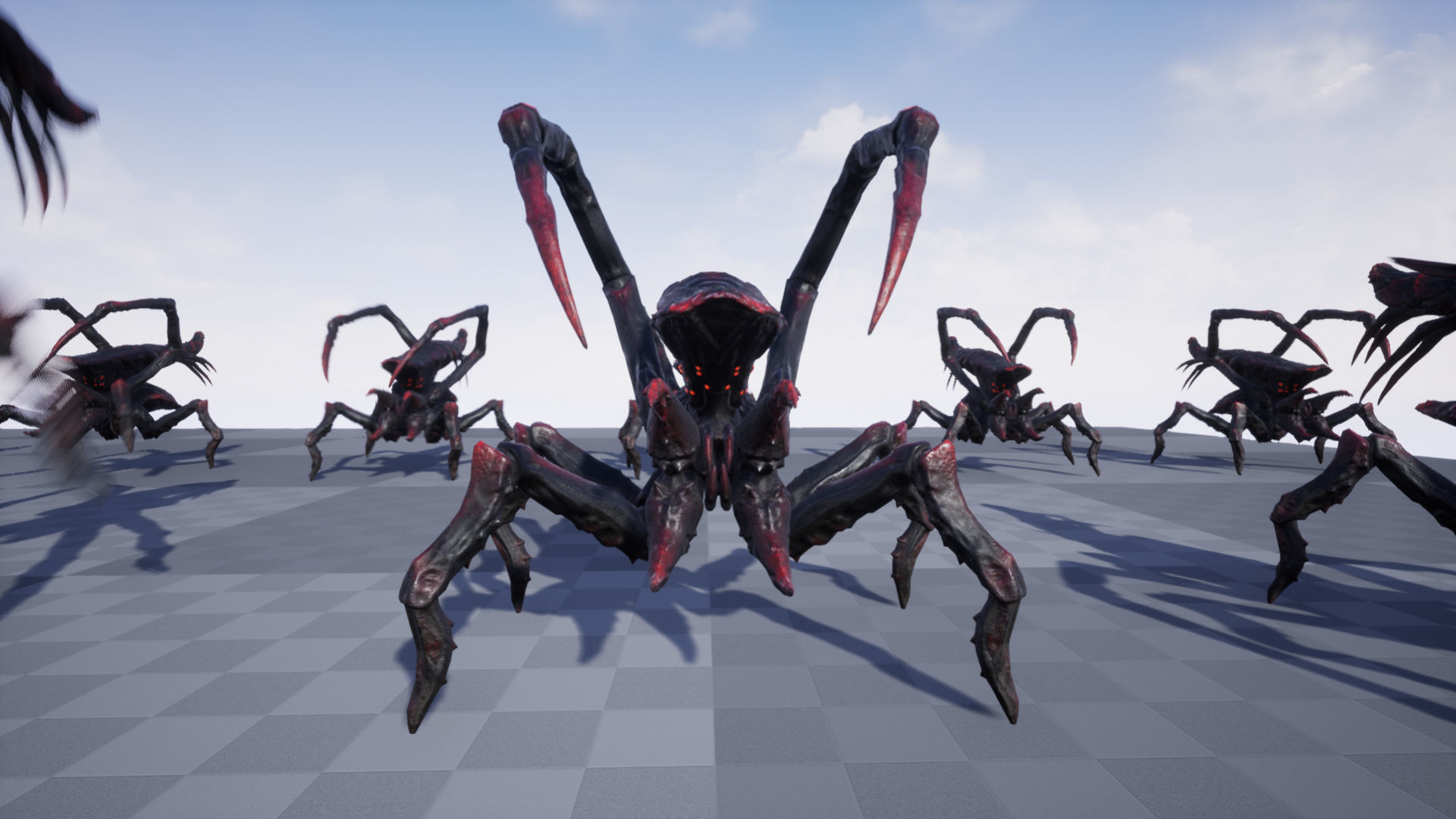 Arachnid group of spiders Low-poly 3D model_19