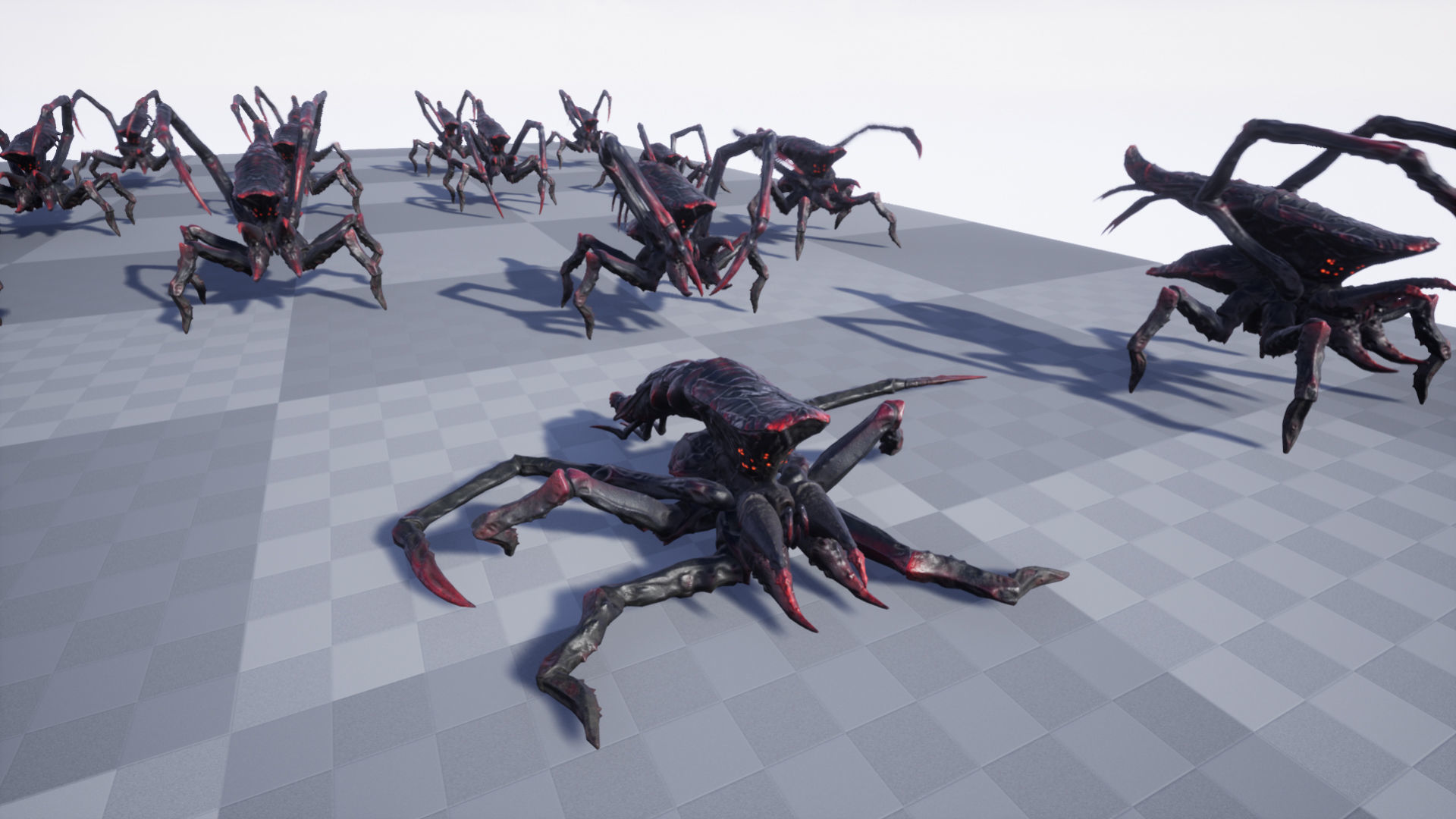 Arachnid group of spiders Low-poly 3D model_25