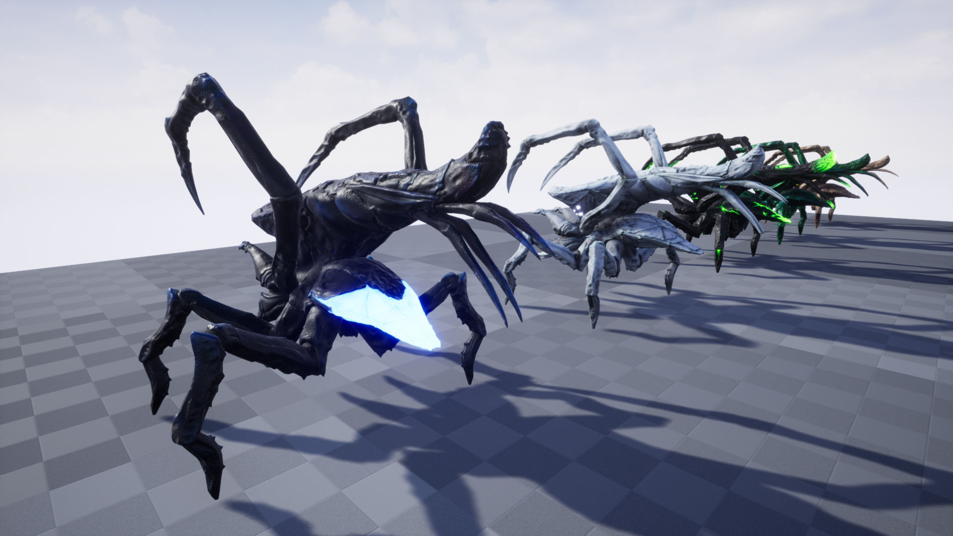 Arachnid group of spiders Low-poly 3D model_26