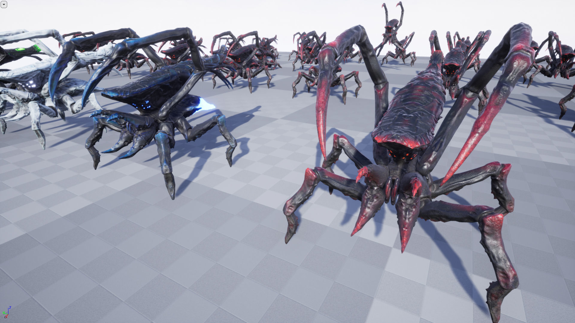 Arachnid group of spiders Low-poly 3D model_22
