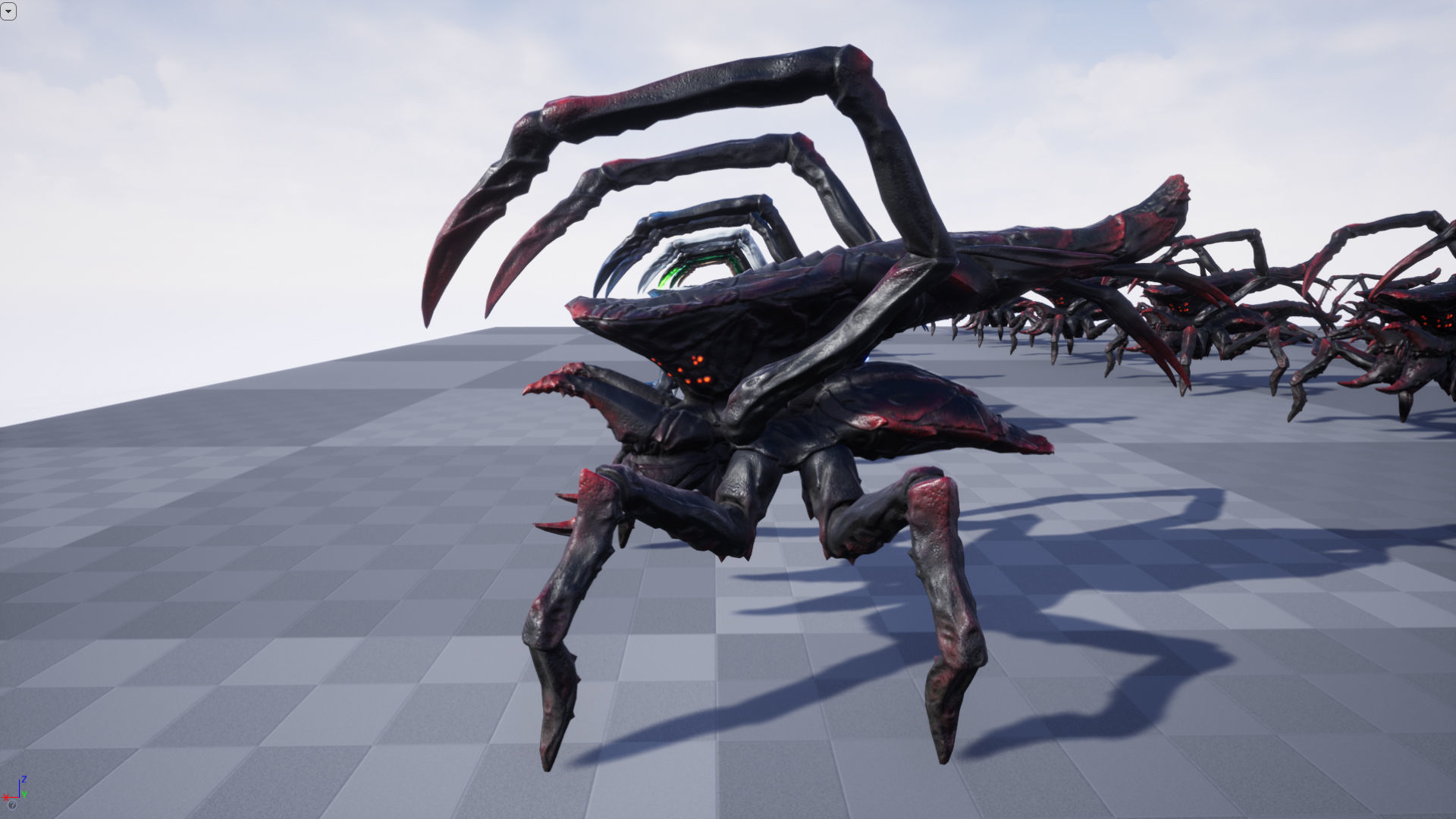 Arachnid group of spiders Low-poly 3D model_16