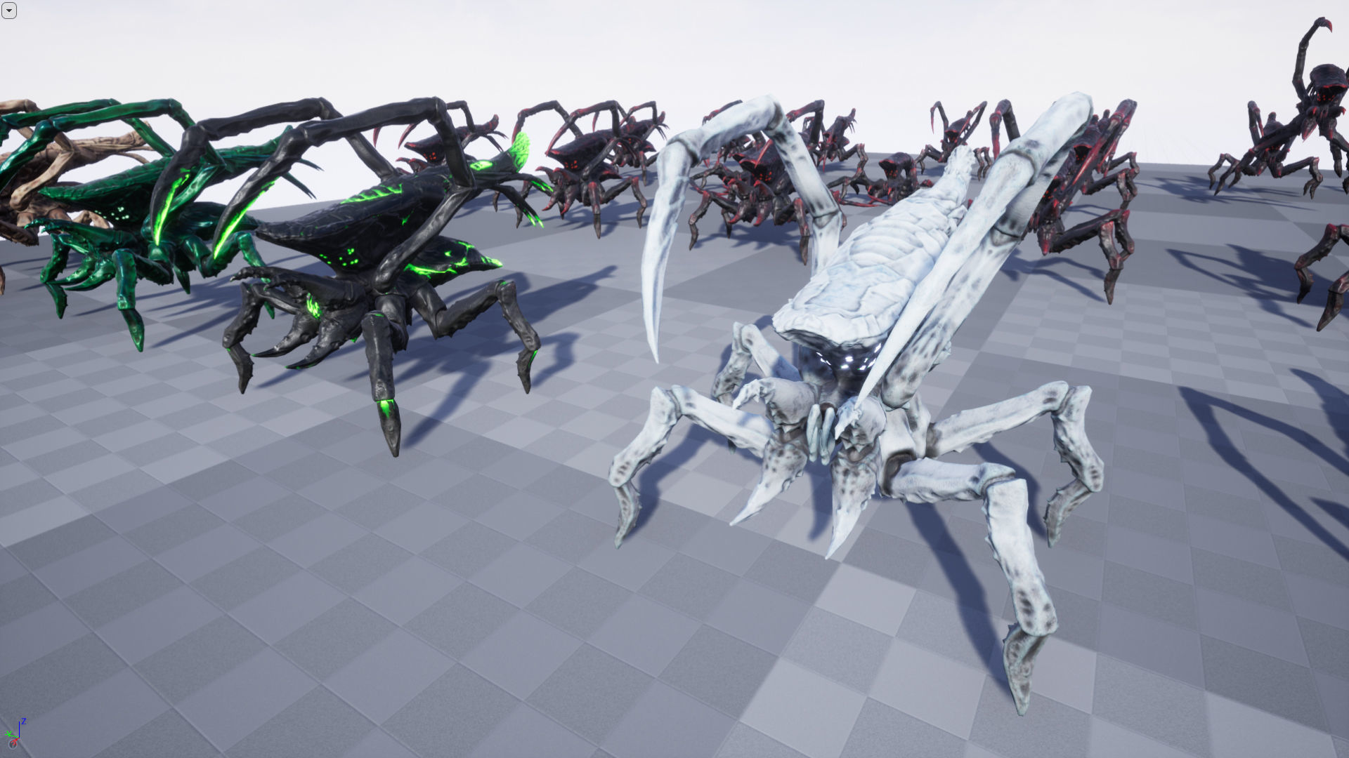 Arachnid group of spiders Low-poly 3D model_21