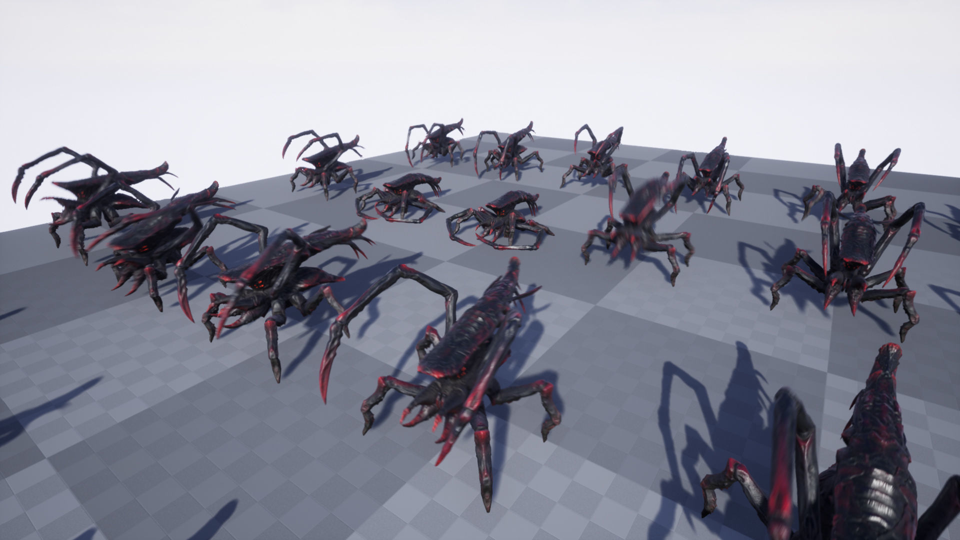 Arachnid group of spiders Low-poly 3D model_23