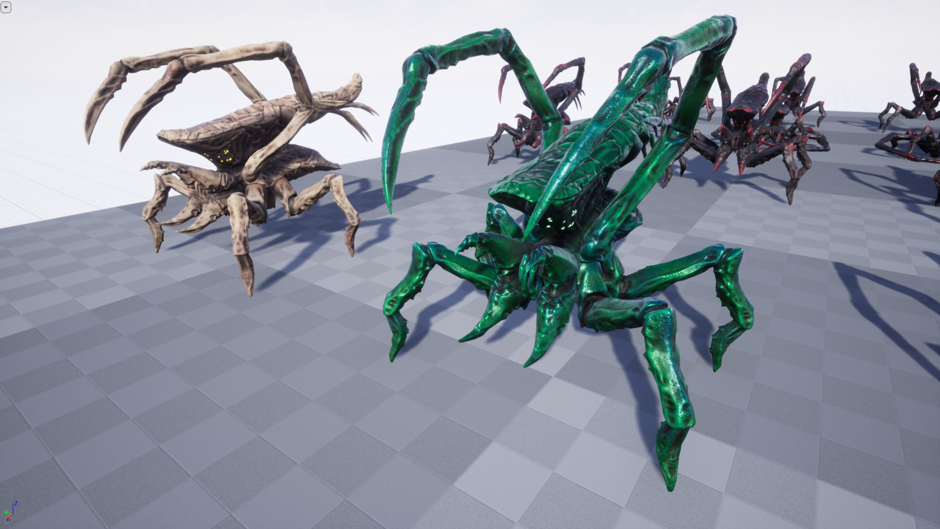 Arachnid group of spiders Low-poly 3D model_20
