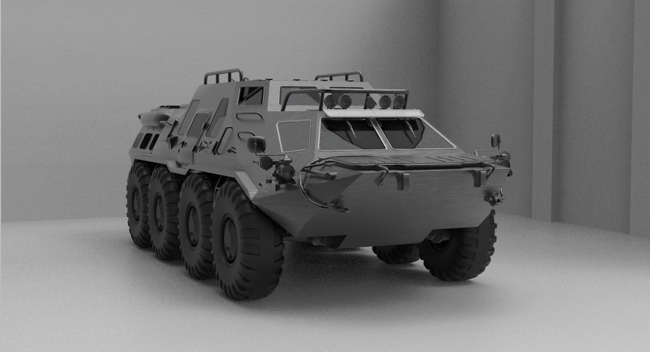 BTR Tuz 420 Low-poly 3D model_1
