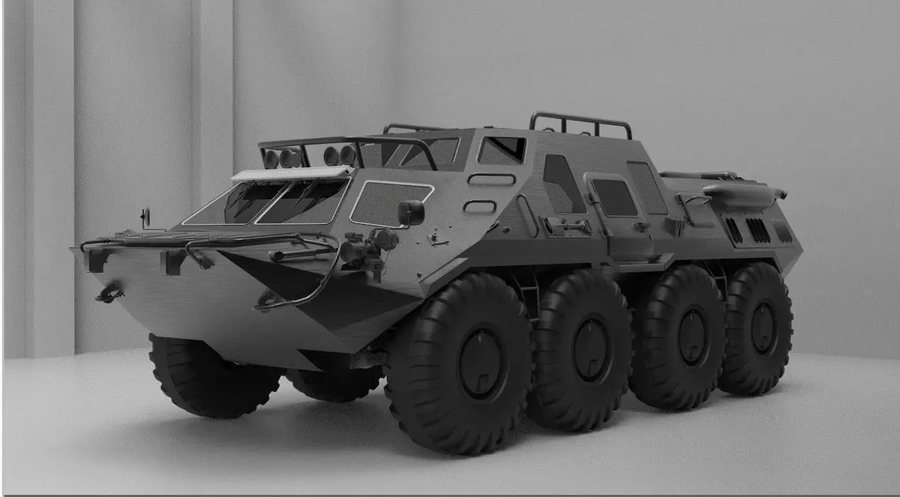 BTR Tuz 420 Low-poly 3D model_0