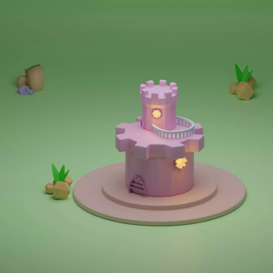 Cartonic Castle 3D model_0