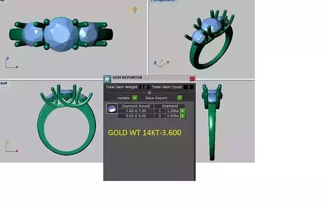 3 stone engagement ring 