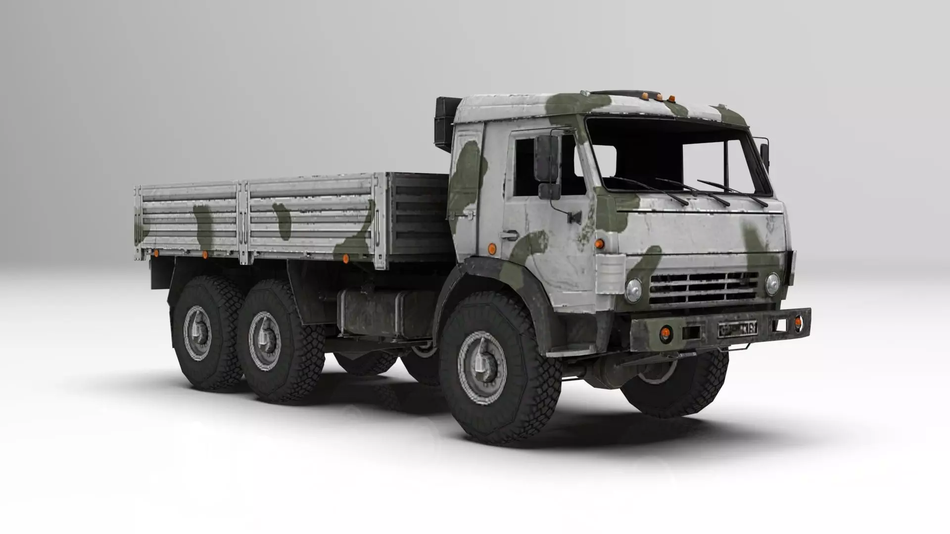 Kamaz Winter Low-poly 3D model