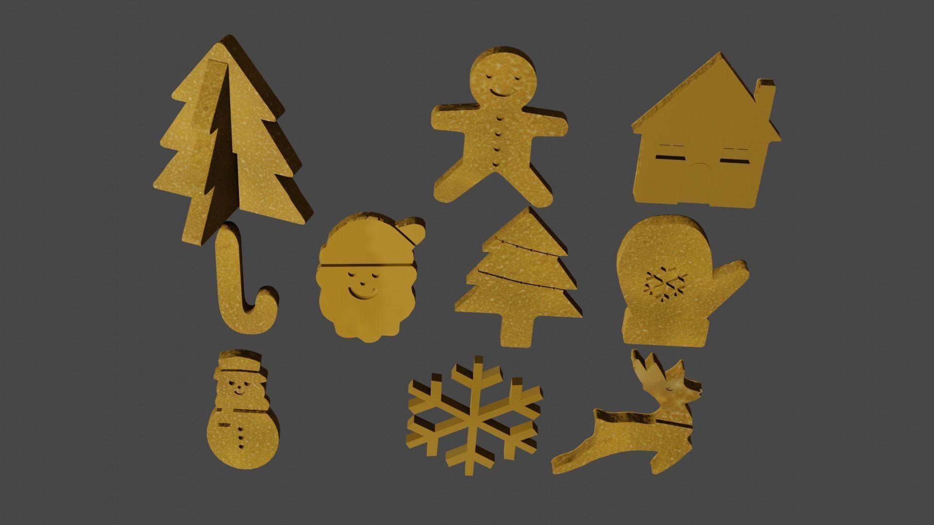 NEW YEAR - CHRISTMAS COOKIE or CLAY CUTTER 3D PRINT MODEL 3D print model_1