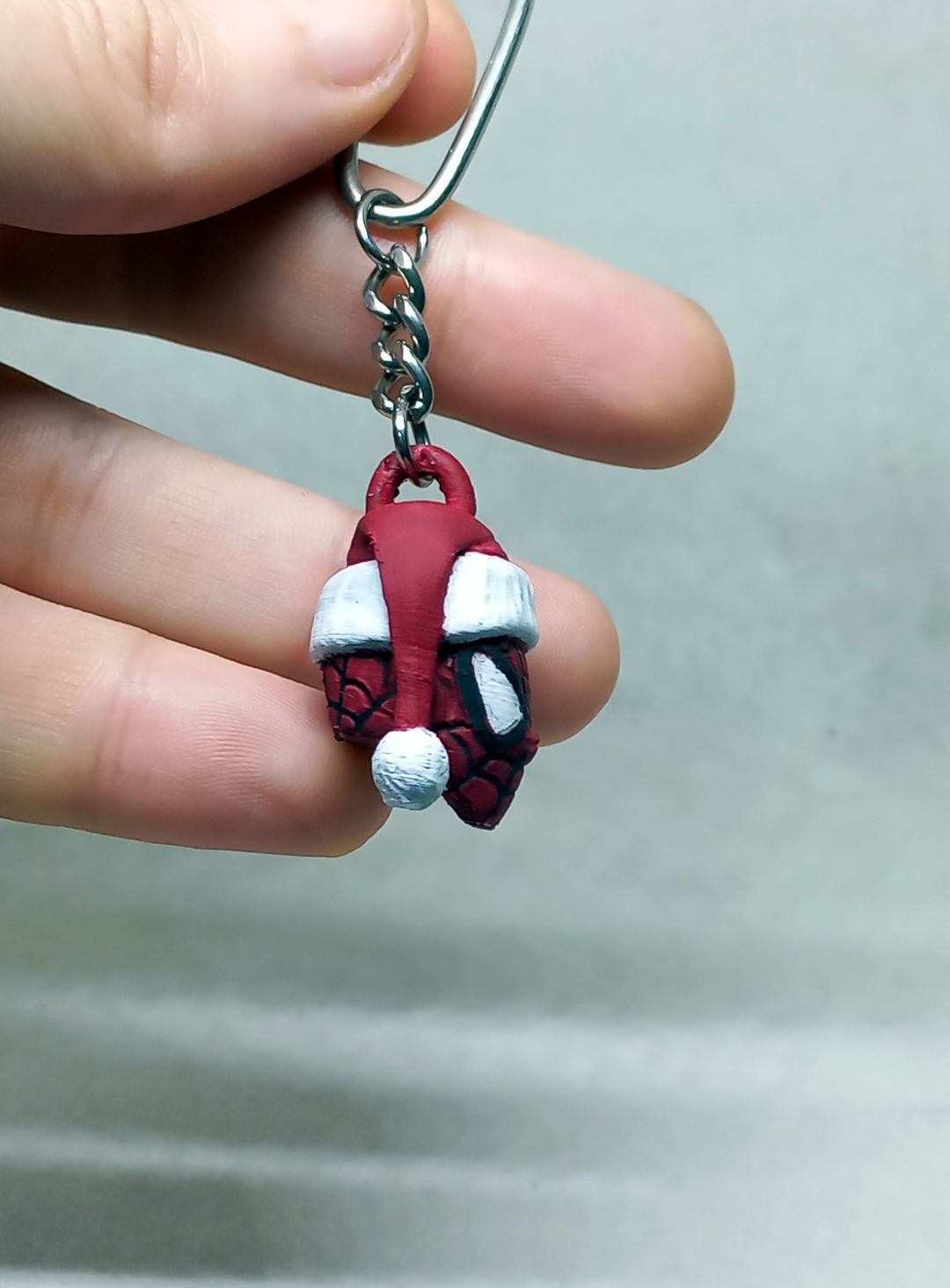 santa SPIDER MAN keychain  3D print model_5