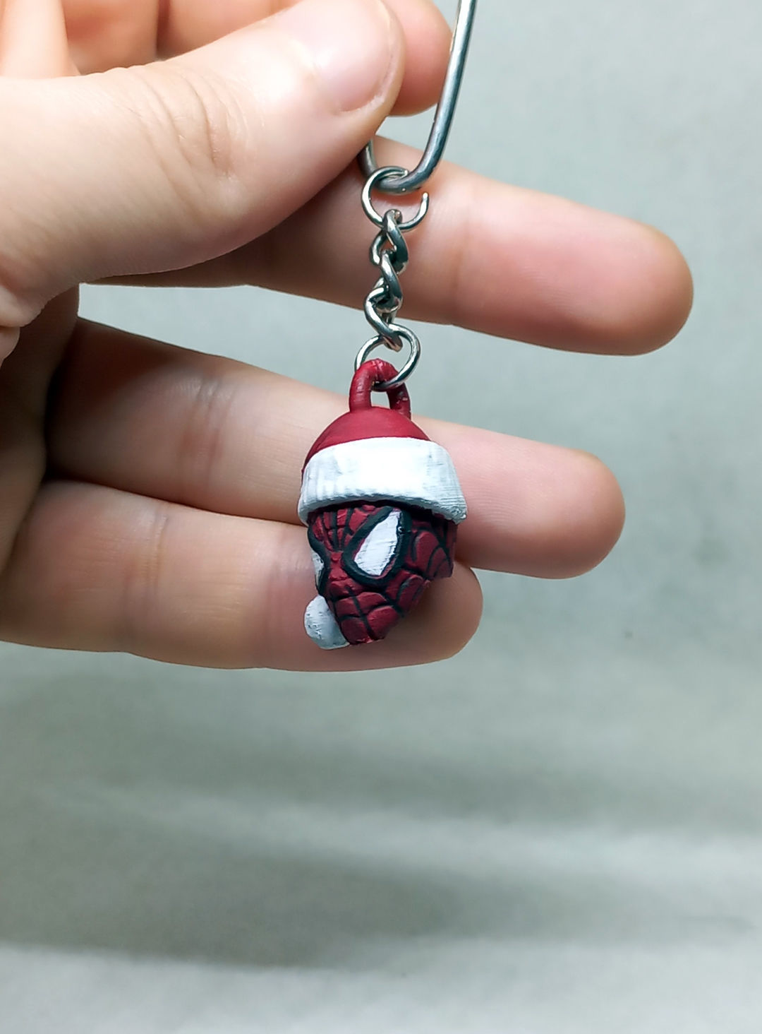 santa SPIDER MAN keychain  3D print model_2