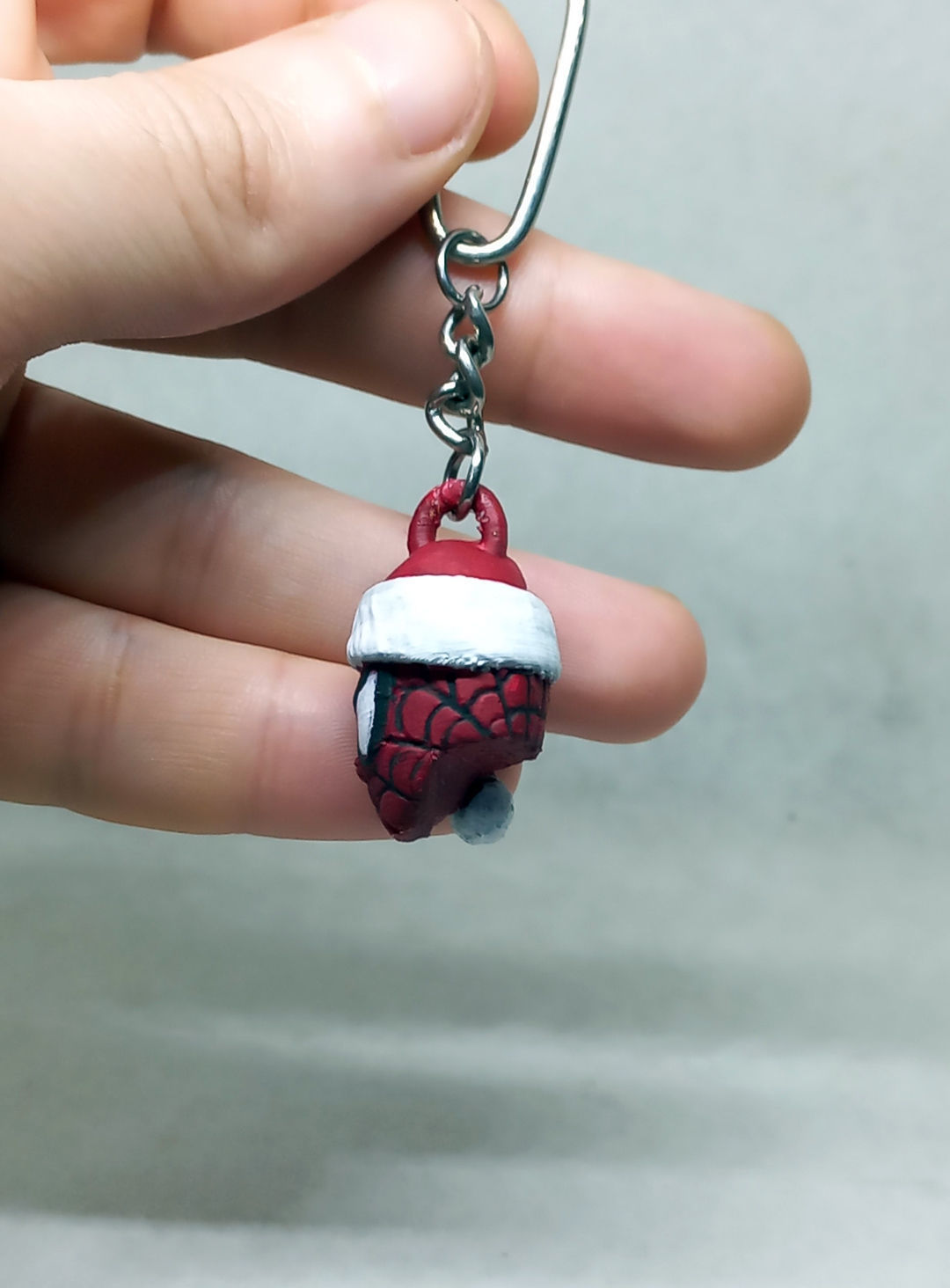santa SPIDER MAN keychain  3D print model_3