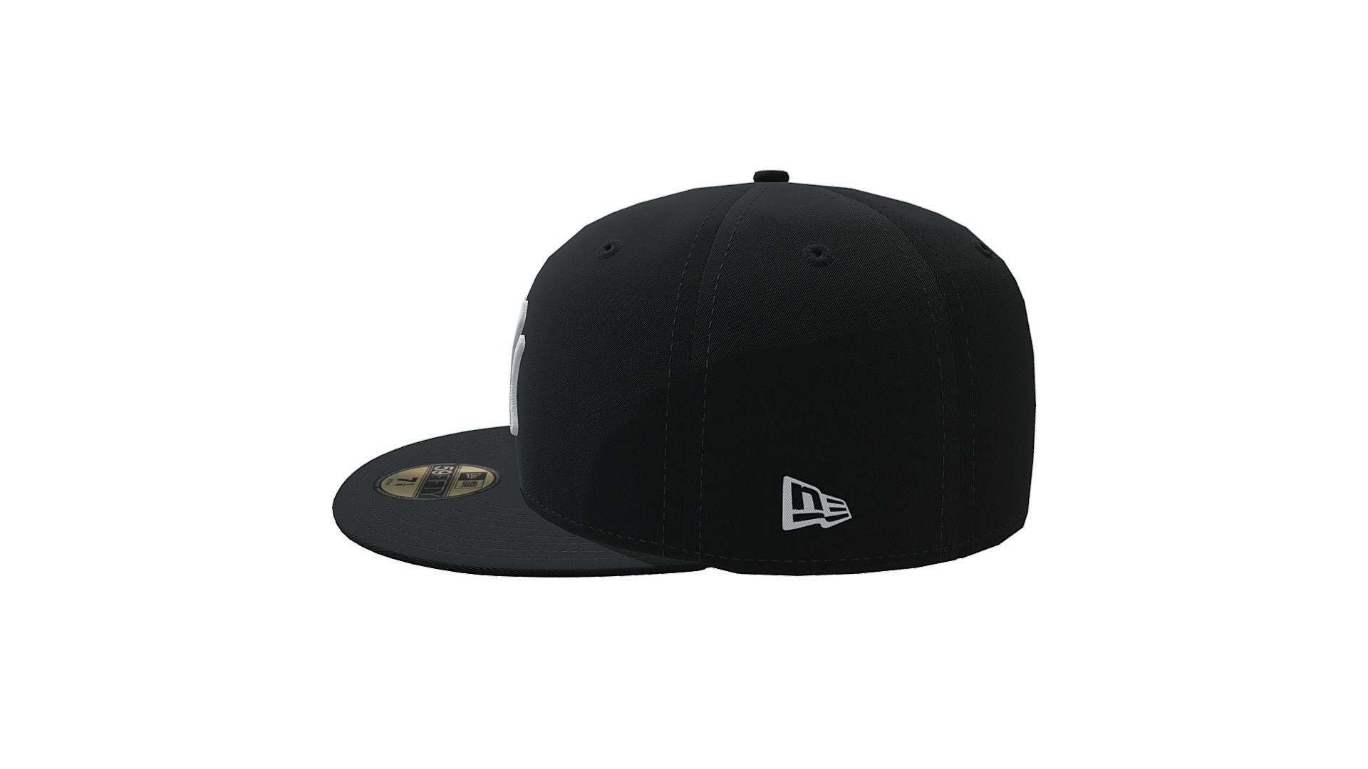 Baseball Cap Low-poly 3D model_5