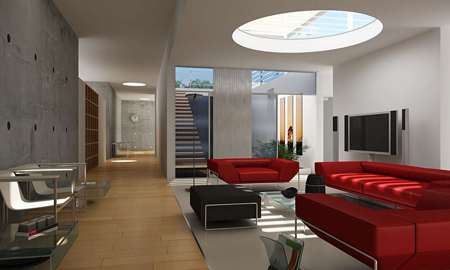 Furniture Collection office with couch and table 3D model_4