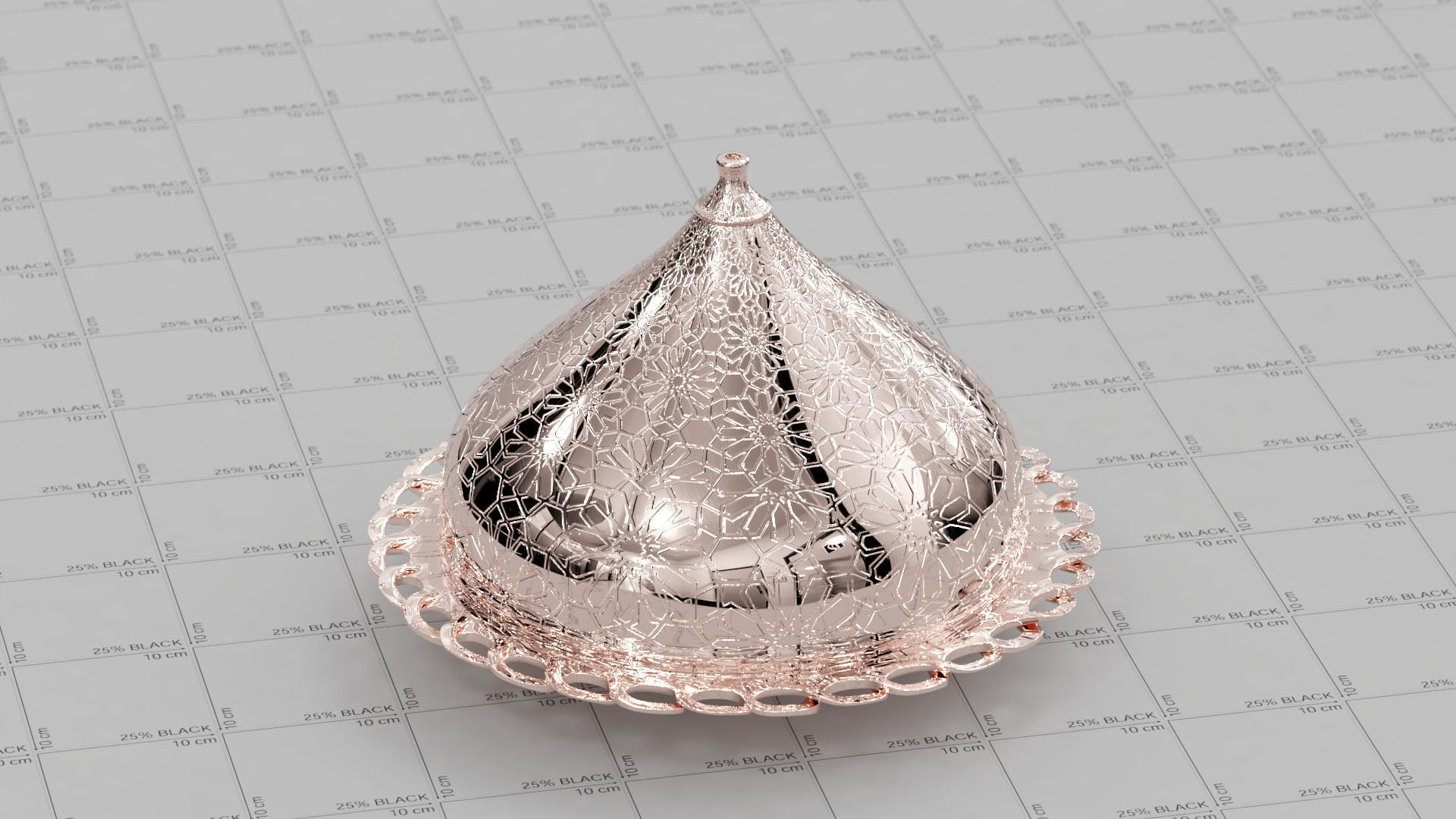 Tea Set cup with liquid in it 3D model_4