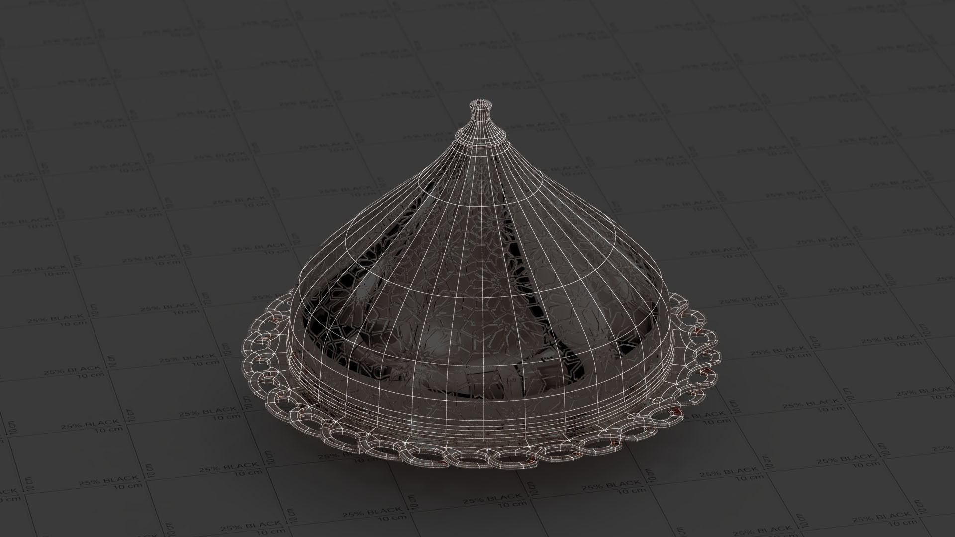 Tea Set cup with liquid in it 3D model_5